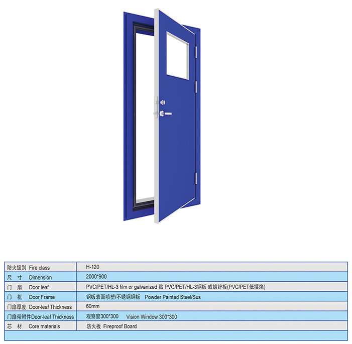 /uploads/image/20181112/Specification of Class H-120 Single-leaf Fireproof Door.jpg